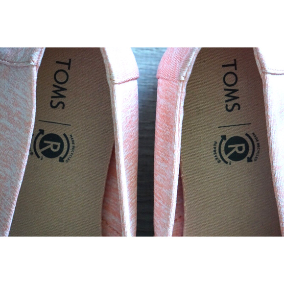 TOMS Women's Classic Alpargata Flat Apricot Repreve Melange Knit US 6.5M - Picture 6 of 8